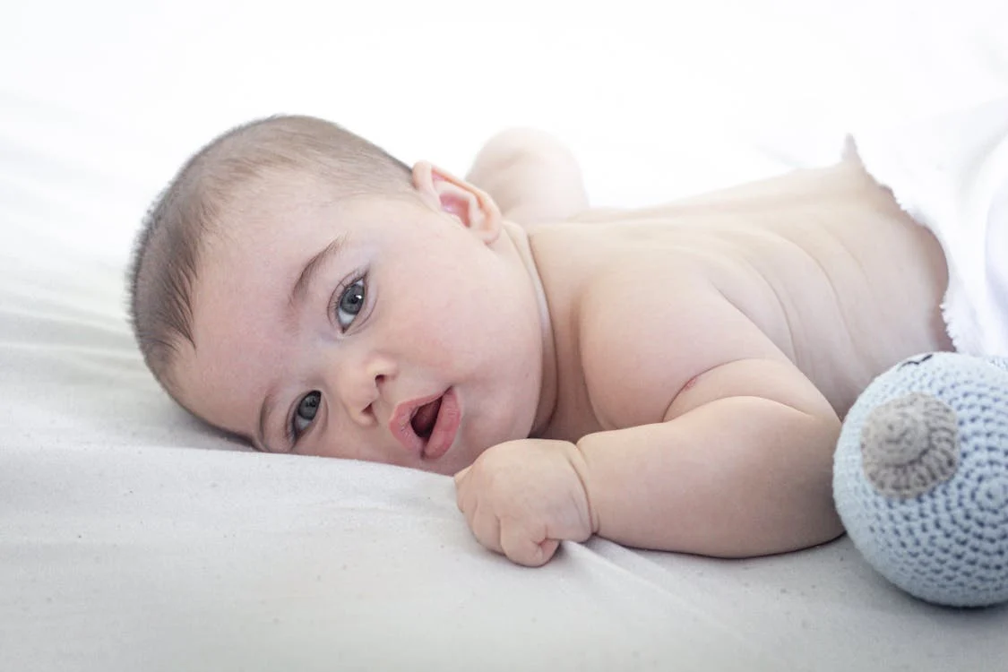 Baby laying on tummy