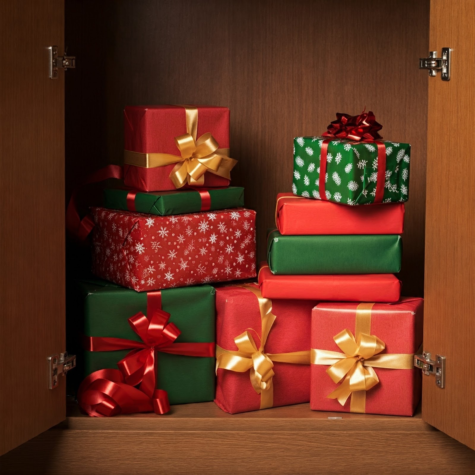 Christmas presents in a closet | Source: Gemini