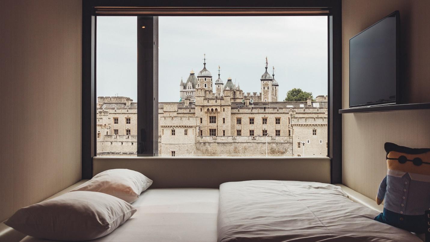 View from a hotel room of the Tower of London