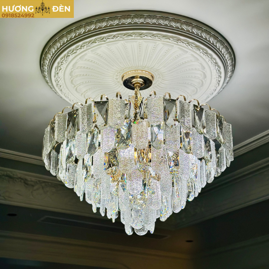 Đèn chùm pha lê cao cấp thả trần trang trí Tân cổ điển TPL6291