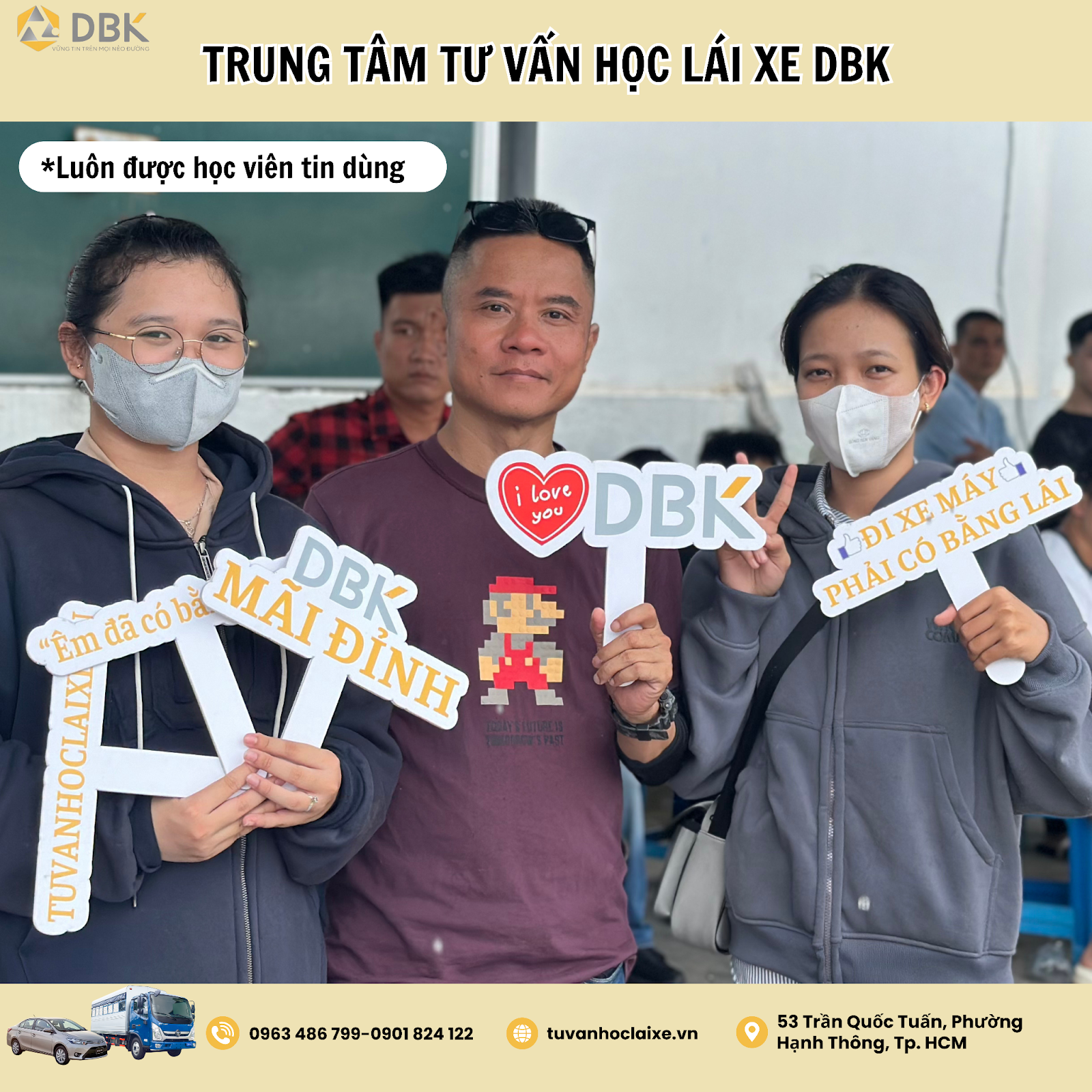 Đăng ký học lái xe ô tô với lịch học linh hoạt, thi sớm, đậu cao