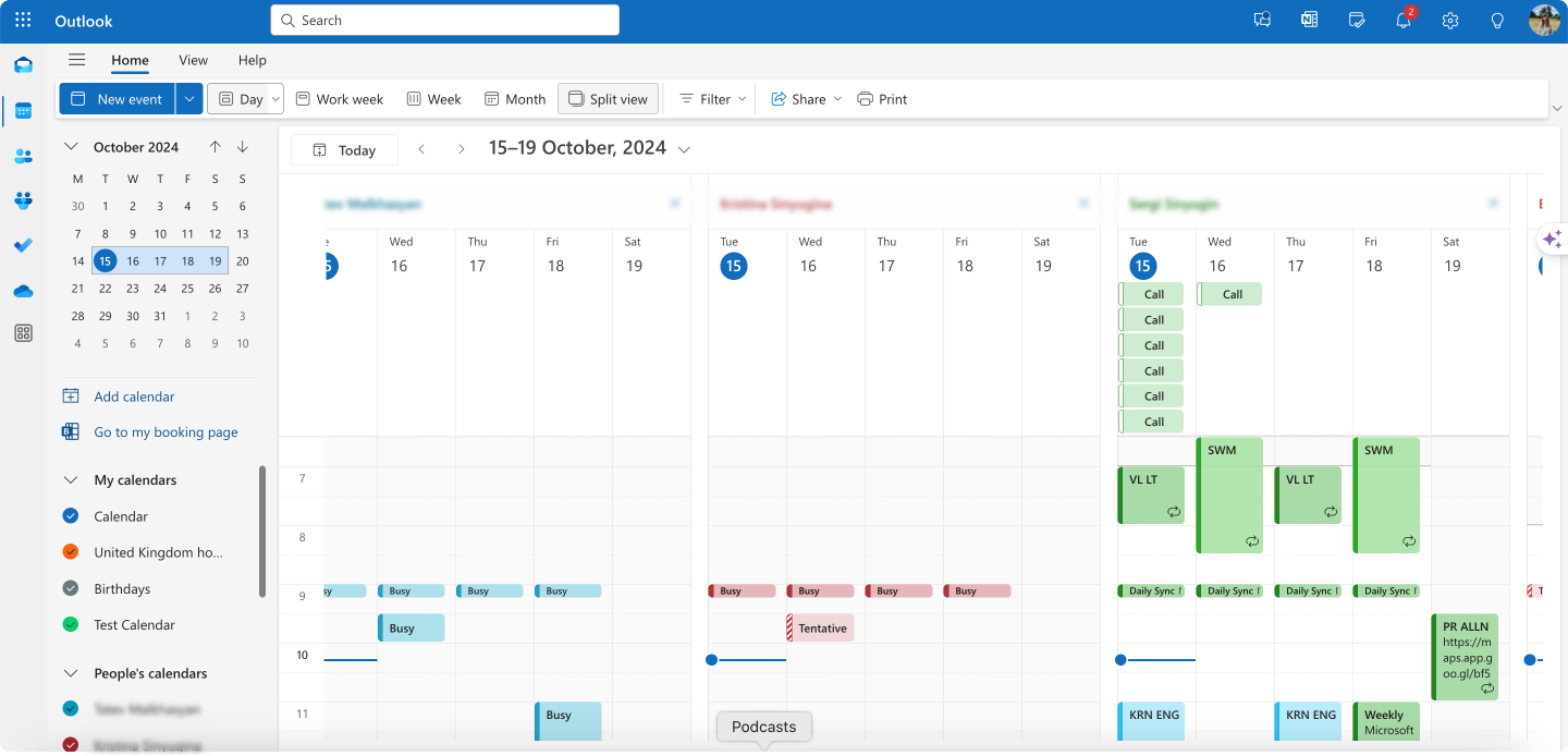 Exploring “Split view” in Outlook for the web. 