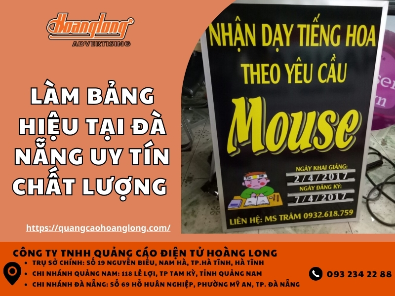 Làm bảng hiệu tại Đà Nẵng uy tín, chất lượng cao