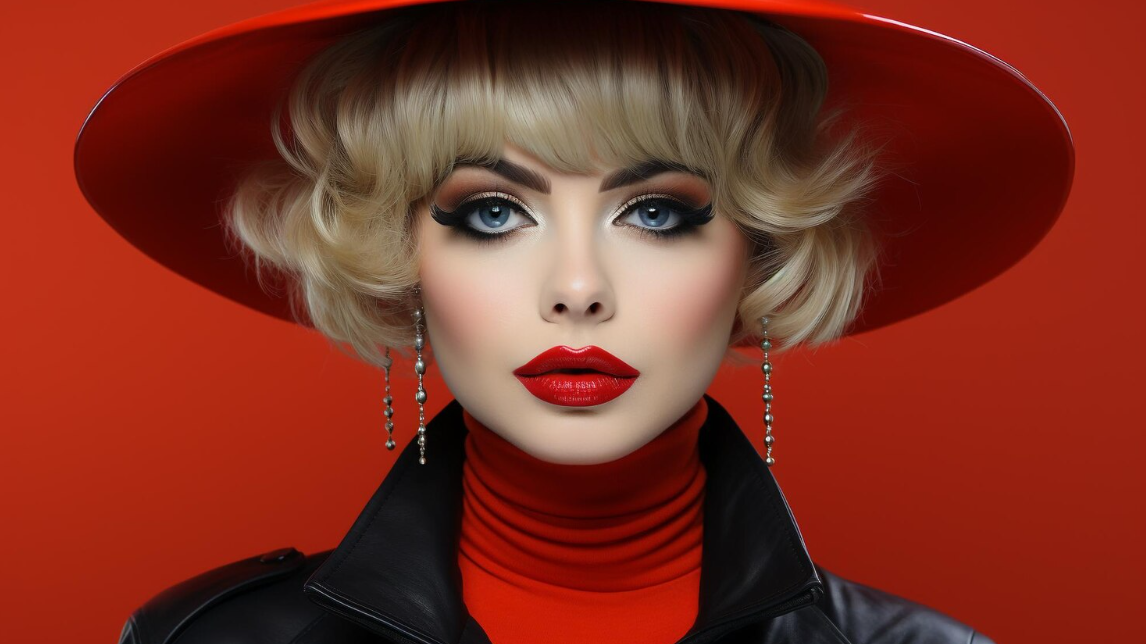 bold and dark lips markeup look