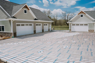 michigan hardscaping ideas for every season heated driveway system in front yard custom built okemos