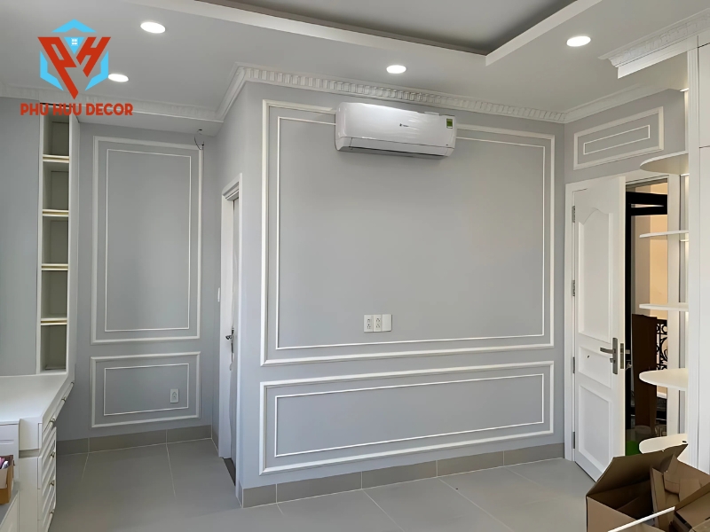 Phào chỉ nhựa Hàn Quốc đơn giản, tinh tế