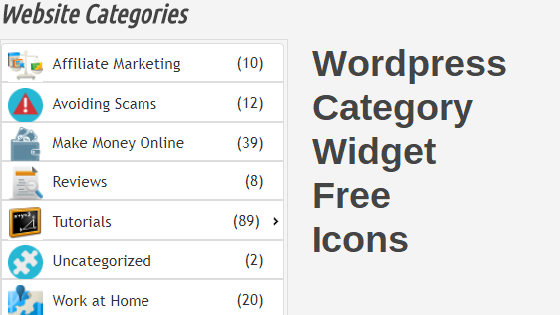 Widget de catégorie Wordpress Icônes gratuites