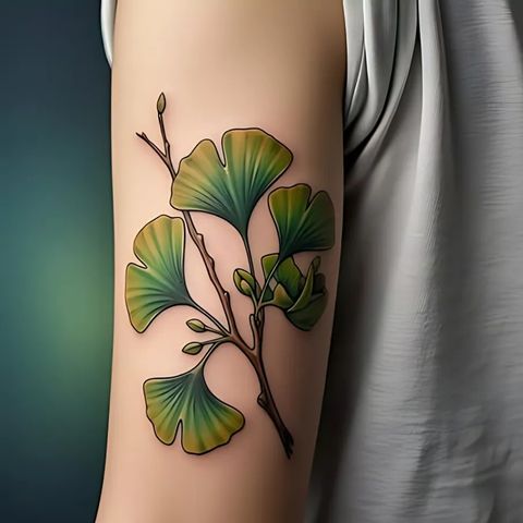 Ginkgo Branch Tattoo