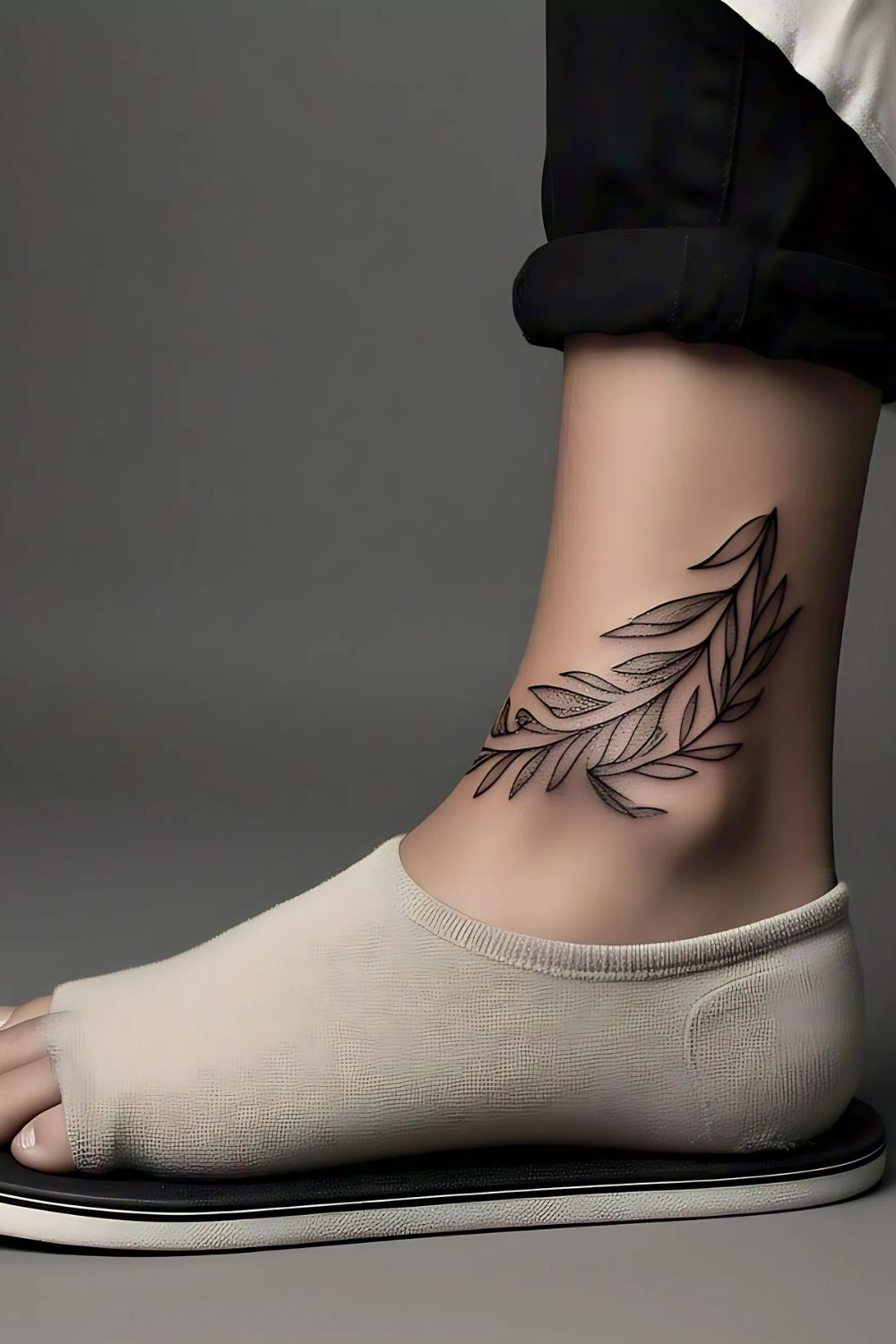 Shaded Ankle Tattoo