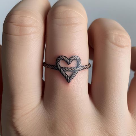 Heart-Shaped Rope Tattoo