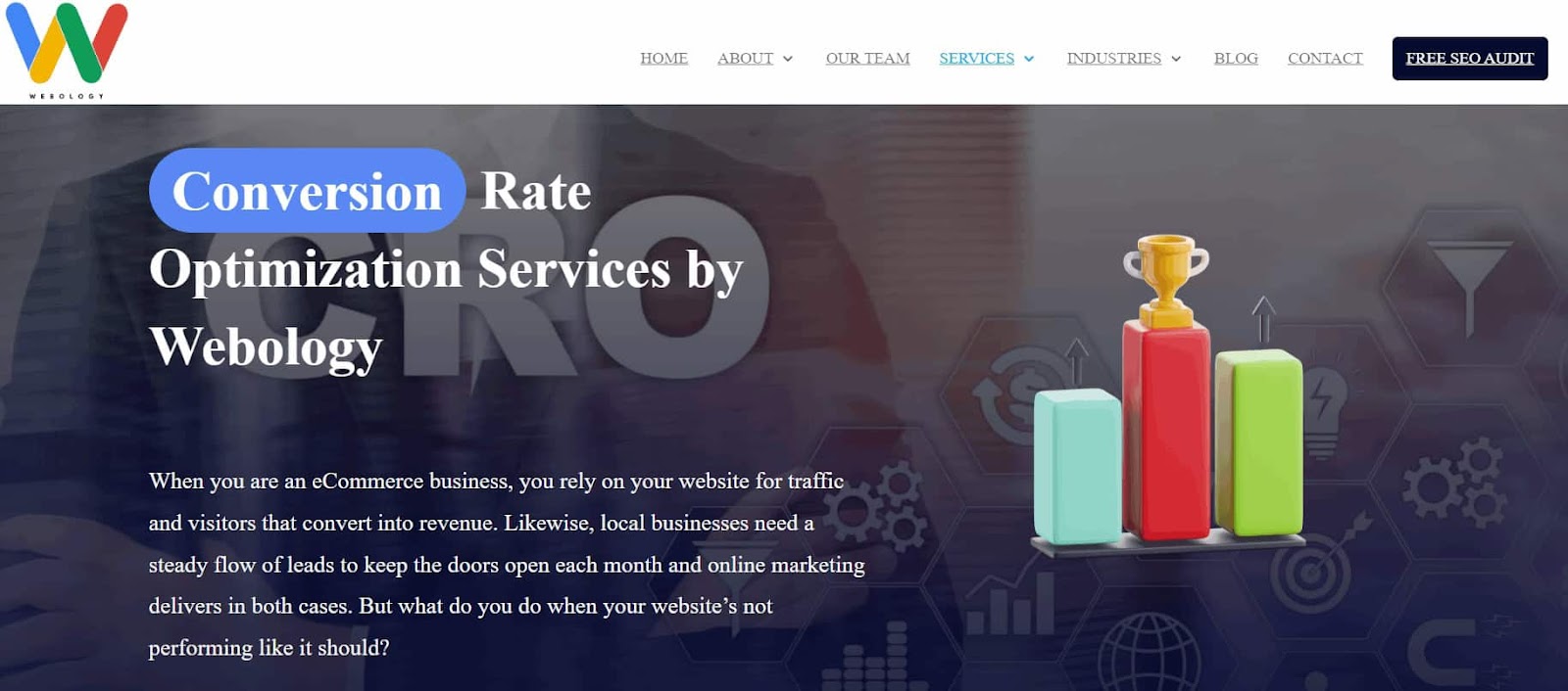 Conversion rate optimization services by Webology