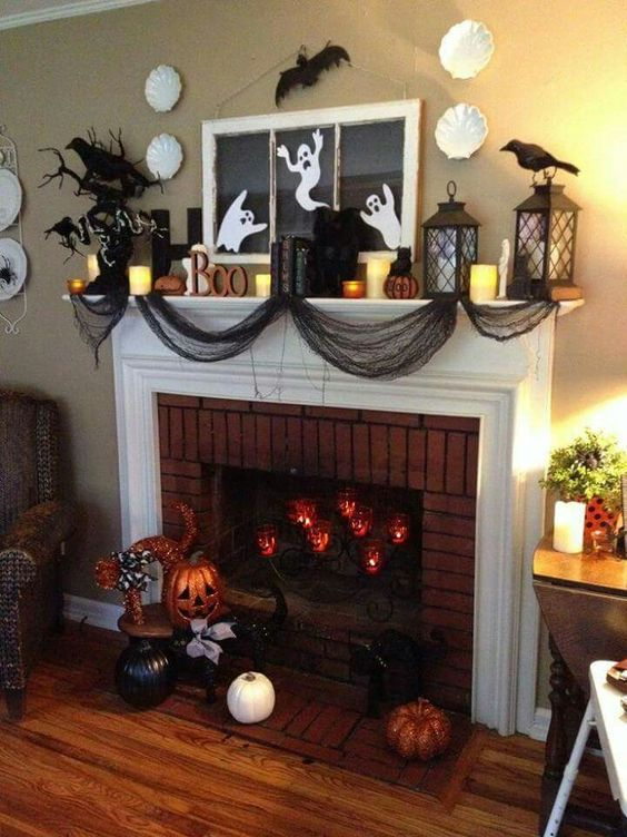 Halloween Mantel Decor Ideas