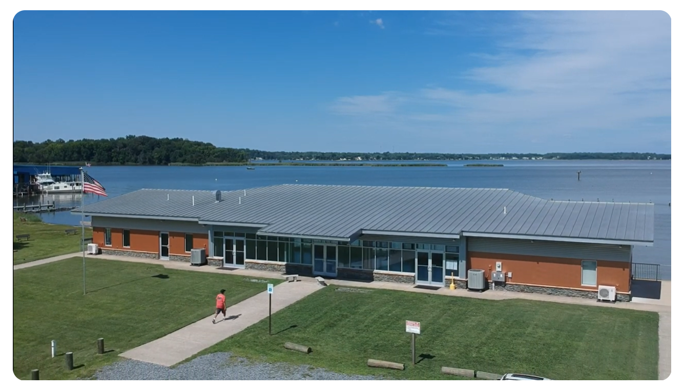 Aerial view of Selby on the Bay community center. 