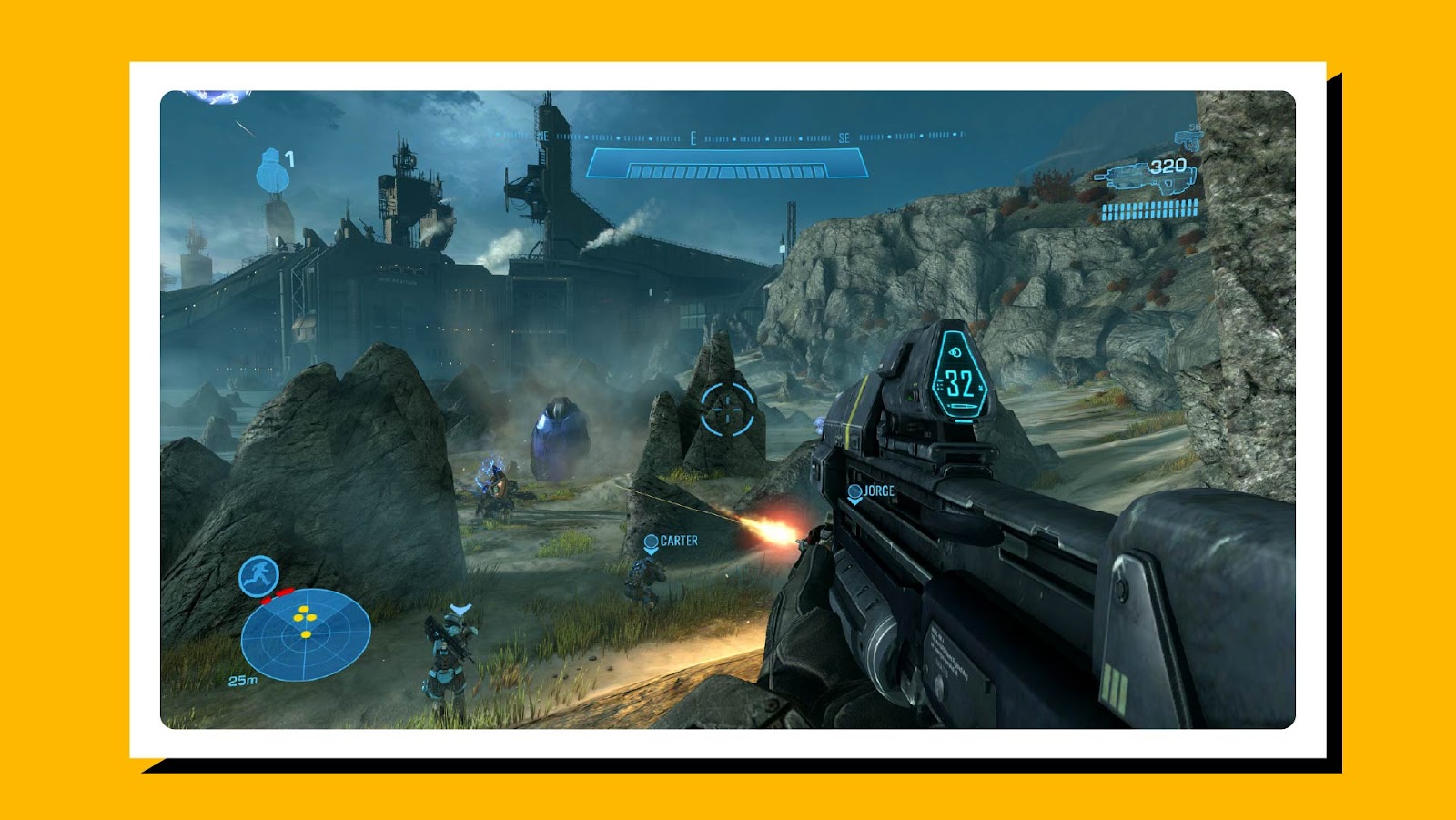 Using ranged weapon in Halo: The Master Chief Collection.