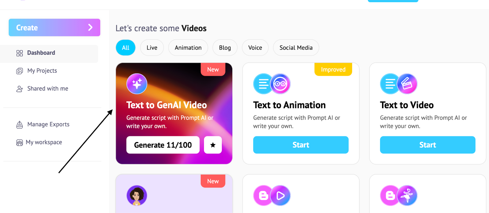 Converting blog to Gen AI social media video