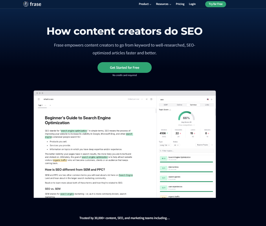 frase.io - Best Rytr Alternatives