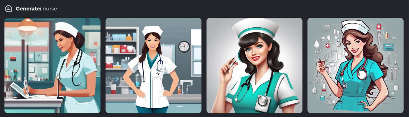 A screenshot of a cartoon of a nurseDescription automatically generated