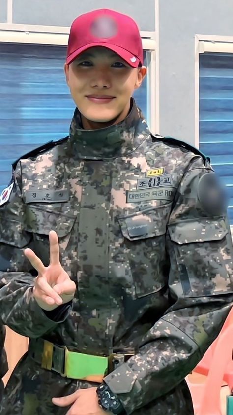 This contain an image of BTS J-HOPE on uniform 