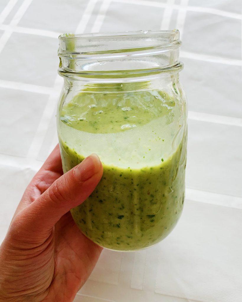 “Frankenstein Float” - Mango Spinach Smoothie | Healthy Halloween Snacks