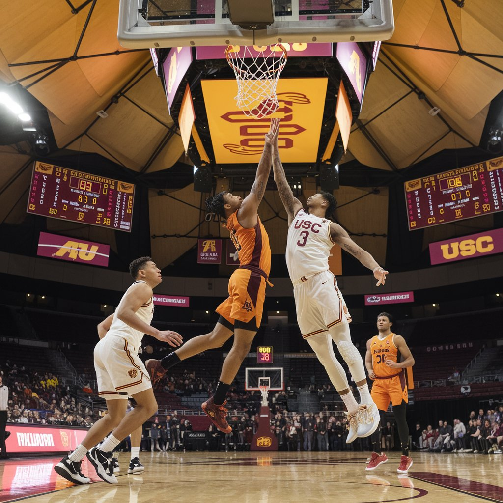 asu basketball vs usc trojans men's basketball match player stats
