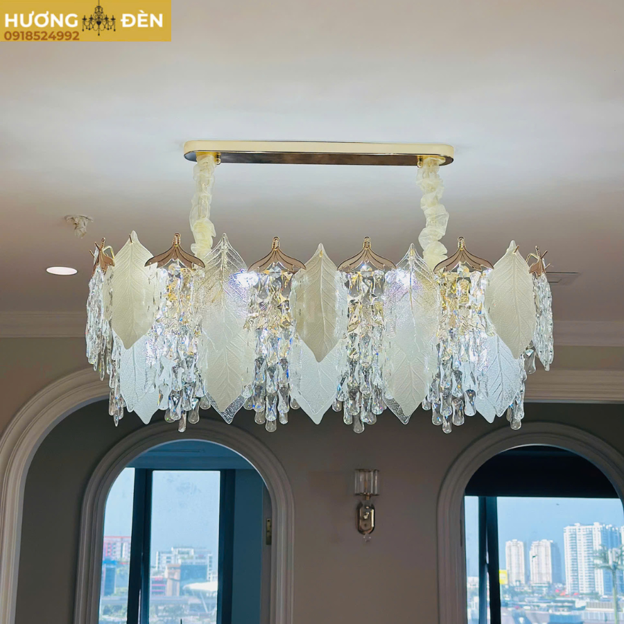 Đèn thả pha lê L1000*W300*H350 - E14*12
