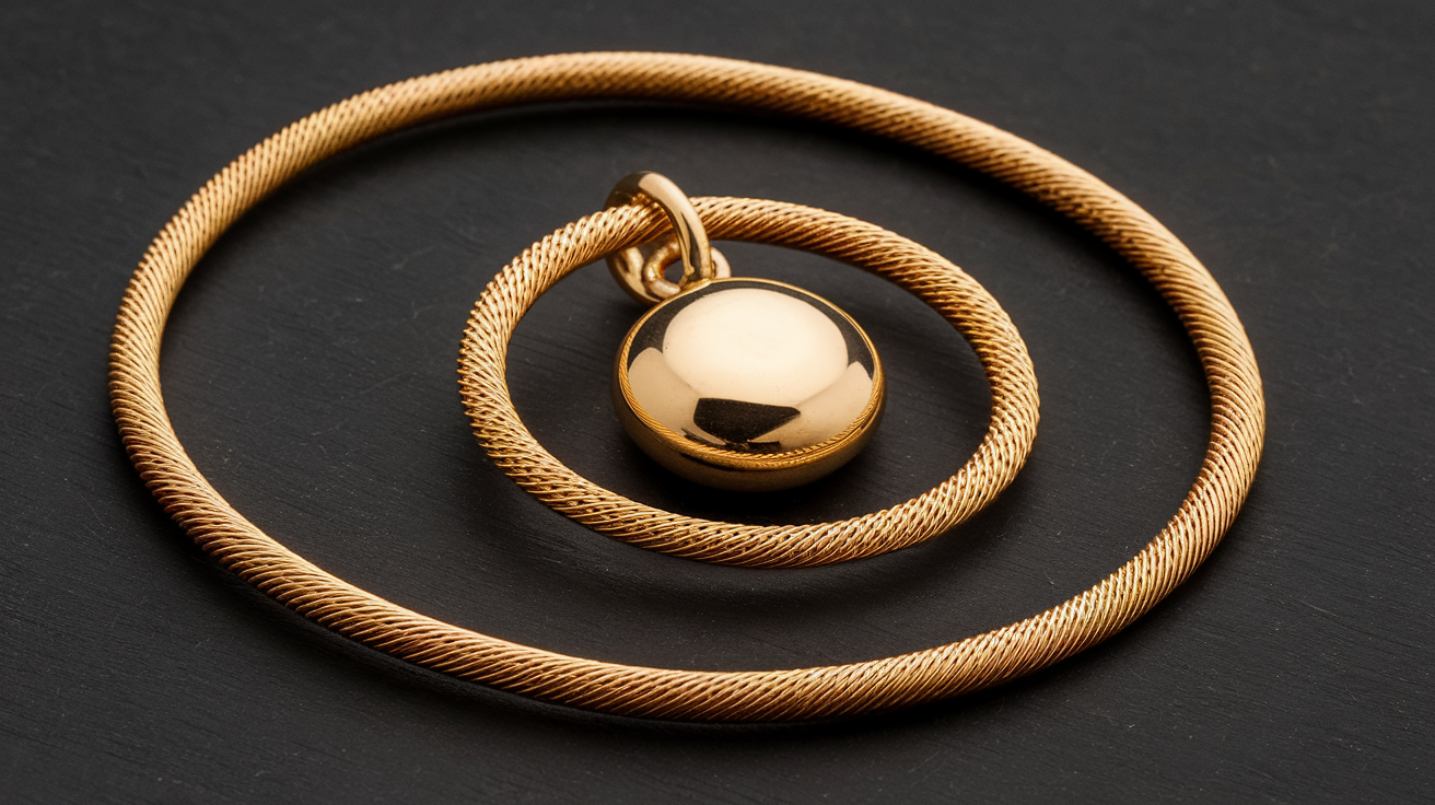 Dior Spiral Necklace Gold