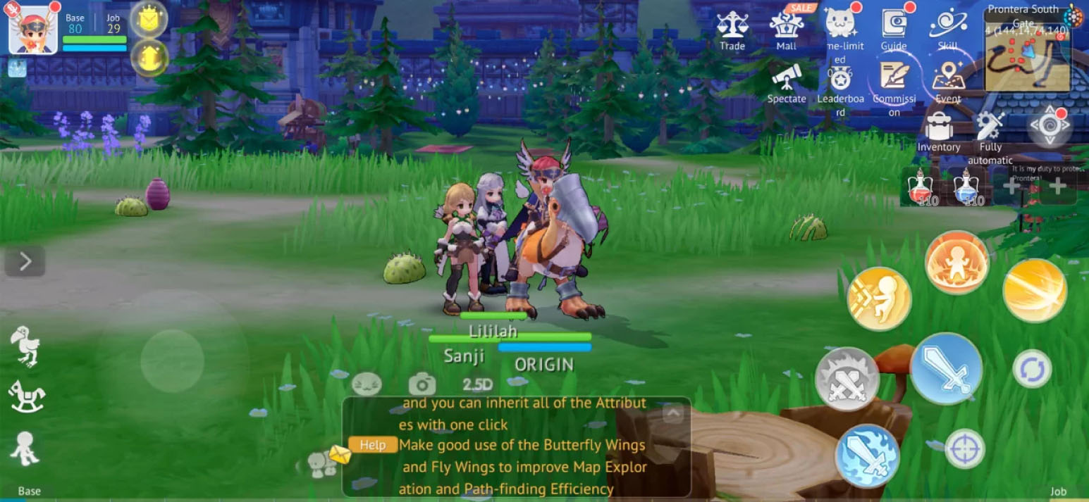 Screenshot of Ragnarok Origin gameplay