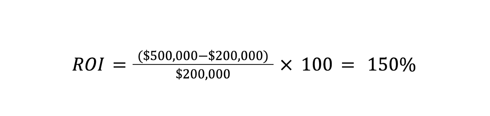 ROI formula example