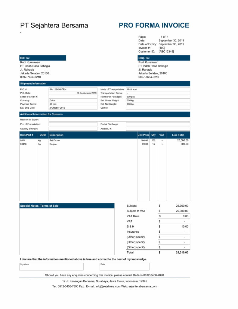 Invoice penagihan