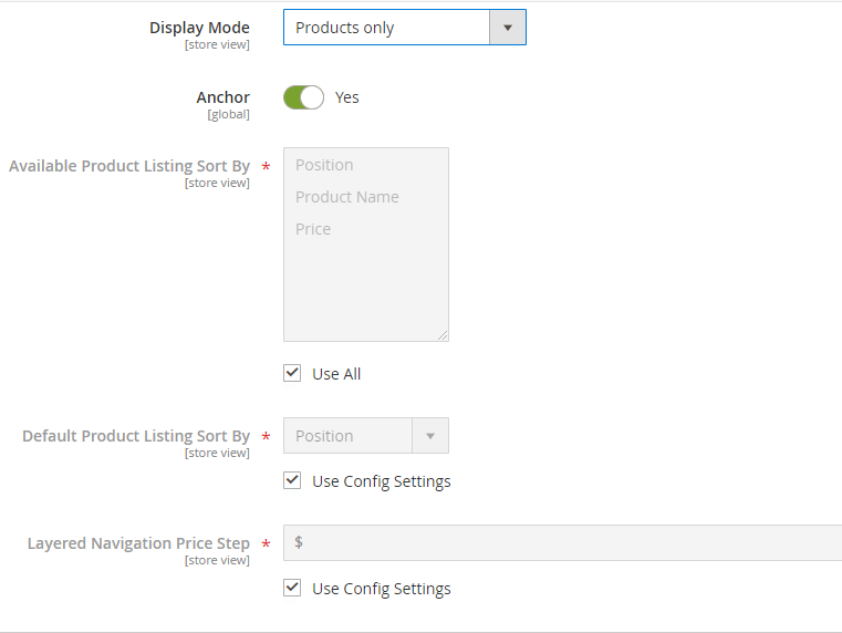 Display Settings in Magento 2 | BigCloudy KB 