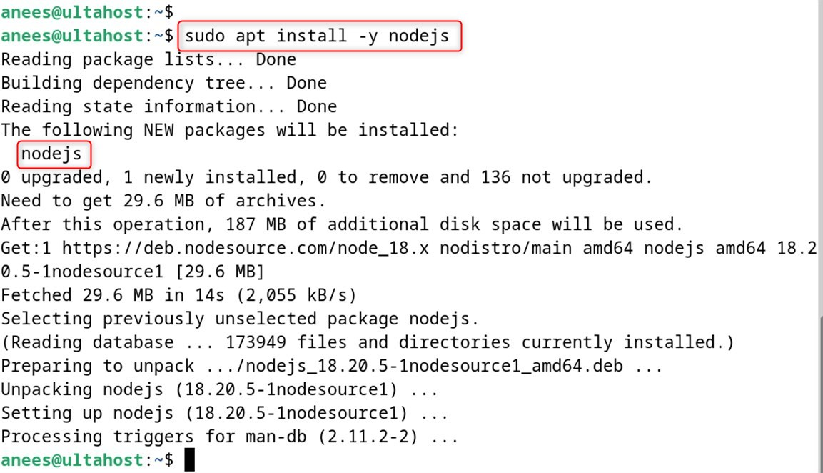 install nodejs