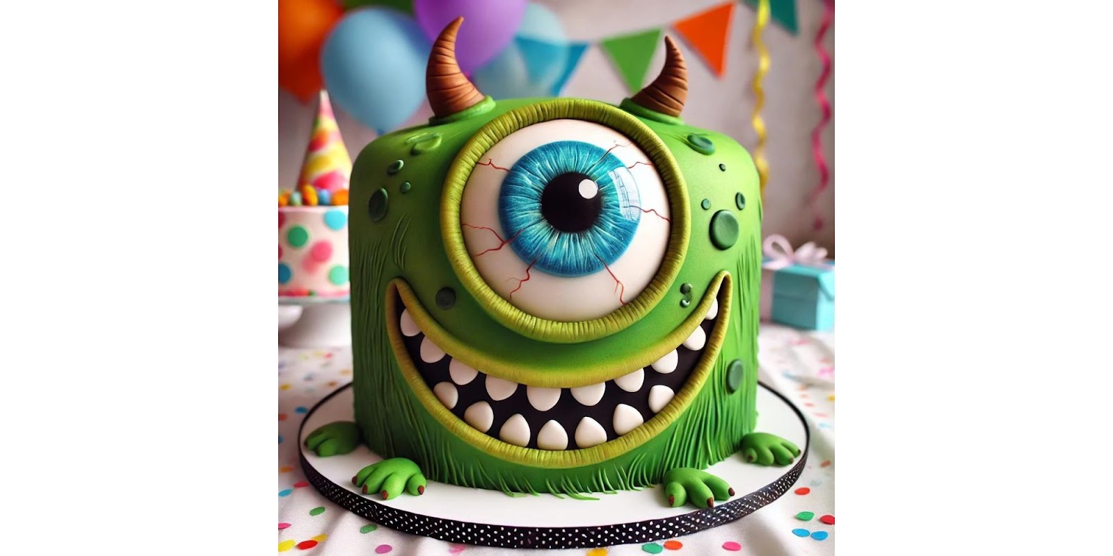 Classic One-Eyed Monster Cake Design