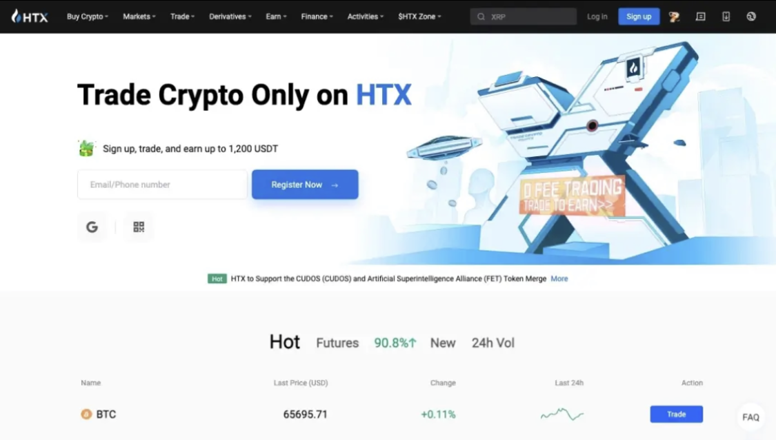 HTX homepage