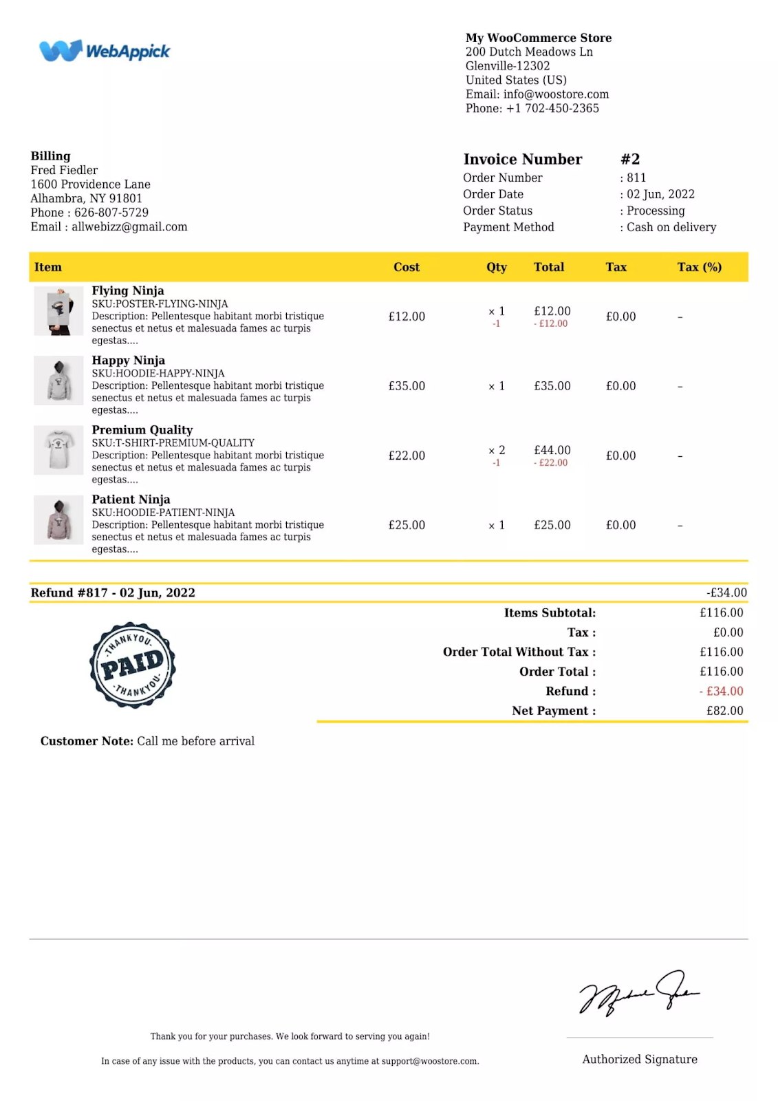 Final Custom Invoice Template