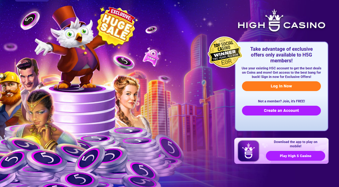 Sign up offer at High 5 Casino