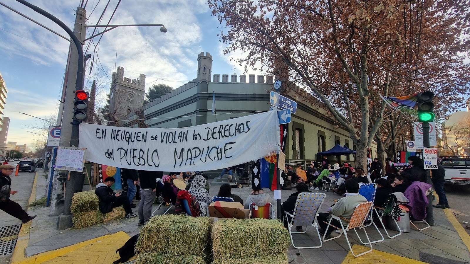 La protesta fue pacífica hasta que el Gobierno dio la orden de desalojar.