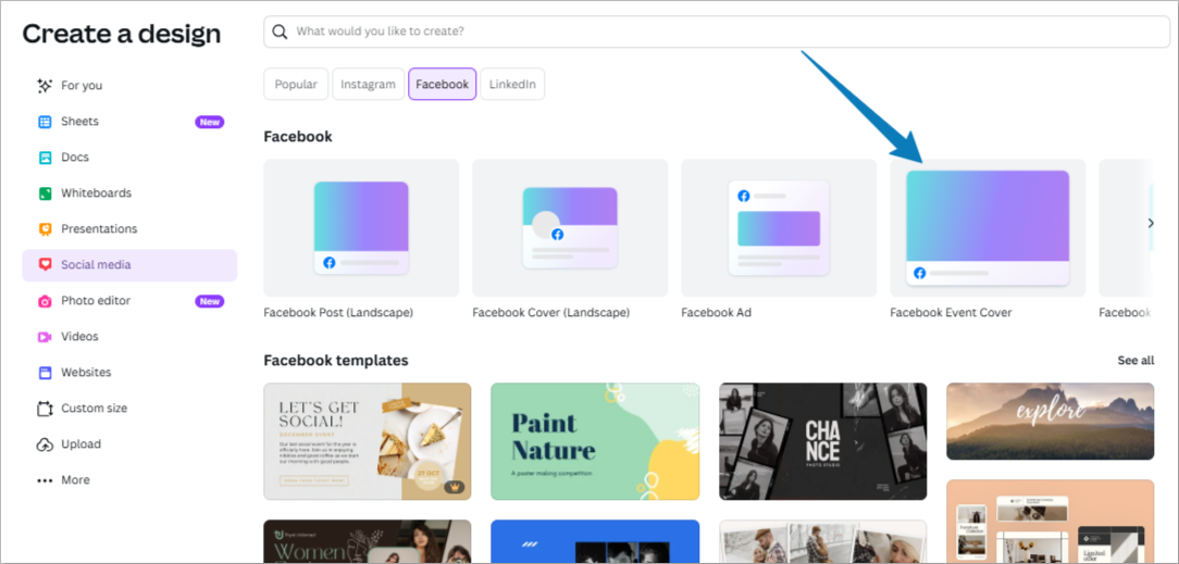 Design a Facebook event photo 