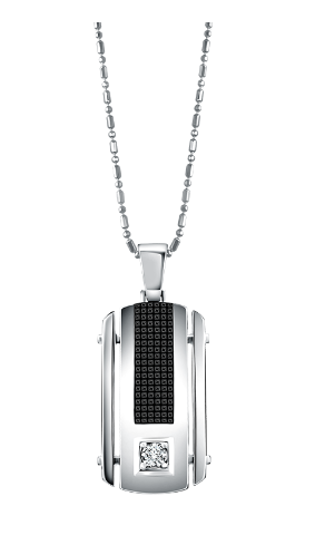 EL PRIMO Solitaire Pendant with Black Rhodium