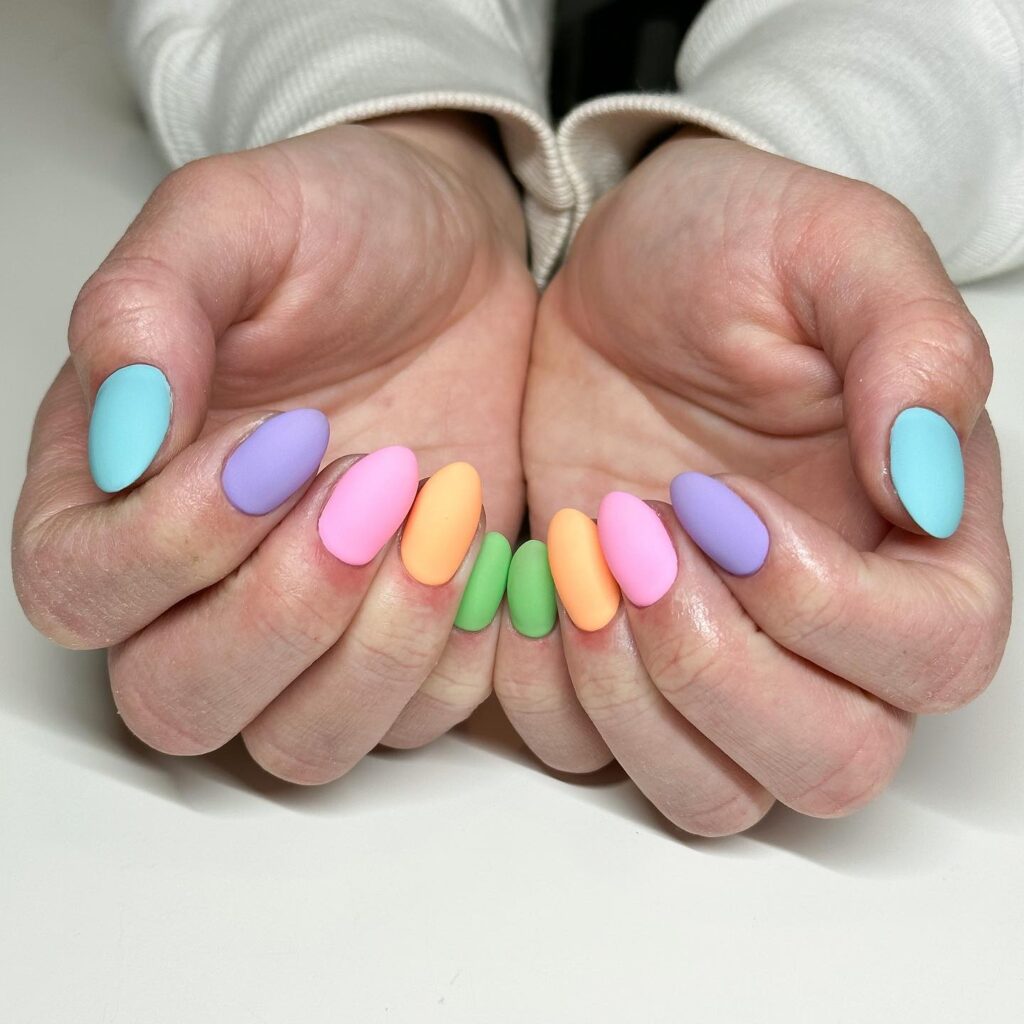 Assortment of Easter nail designs showcasing spring nails with pastel colors, including cute Easter nails and acrylic Easter nails designs