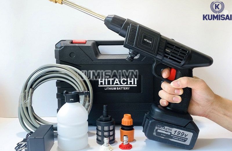 Máy rửa xe pin Hitachi 199V