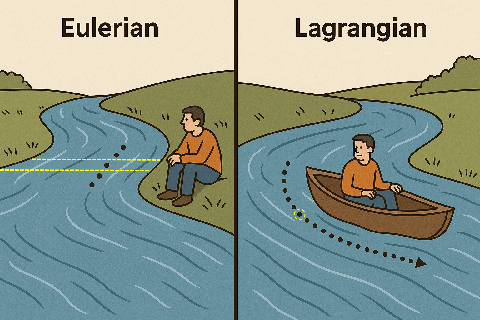 eulerian vs lagrangian particle tracking