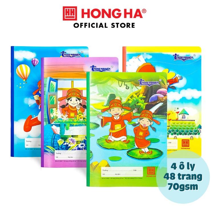 [Lốc 10 cuốn] Vở 4 ô ly Hồng Hà 48 trang Chân dung Trạng nguyên (0563 ...