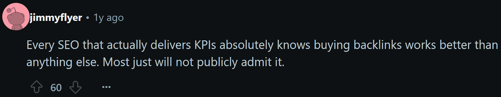 reddit user says paying for backlinks best way