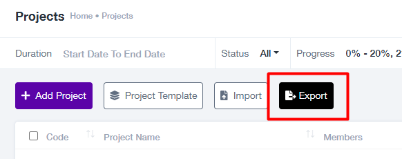 A screenshot of a project template

Description automatically generated