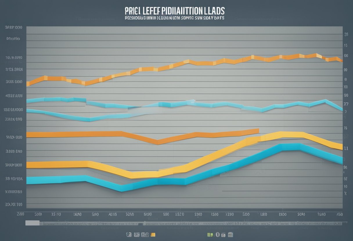 A graph showing a steep increase in organic leads over 90 days
