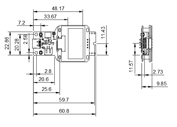 3D model and mechanical dimensions of WisMesh B1