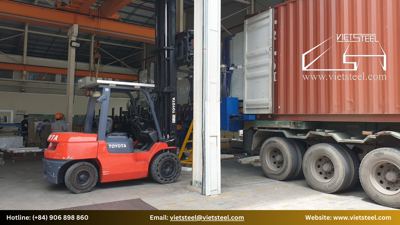 HỆ THỐNG ĐÓNG HÀNG CONTAINER CỦA VIETSTEEL