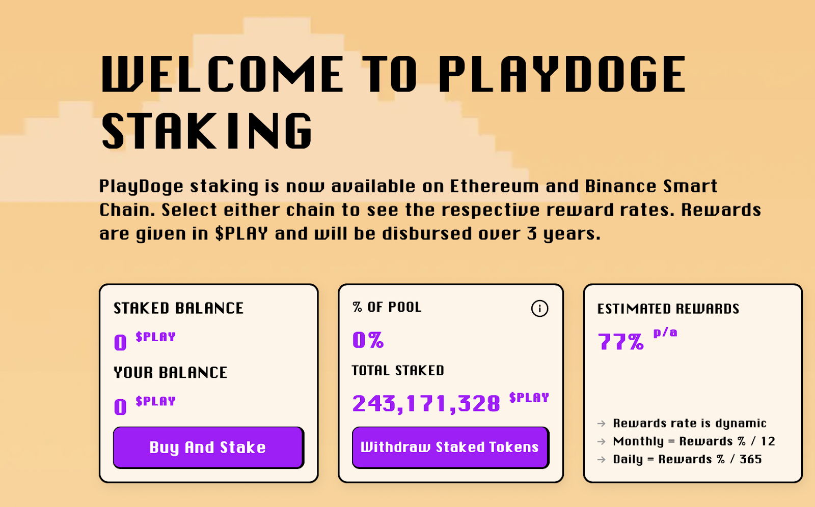 PlayDoge Staking 