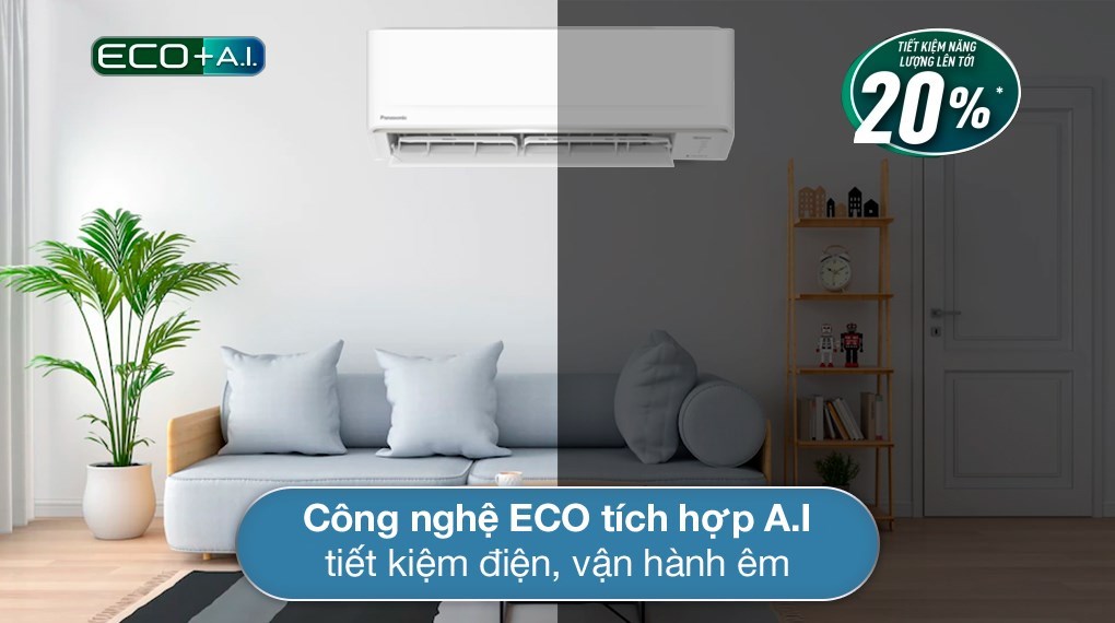 Máy lạnh Panasonic Inverter 1.5 HP CU/CS-PU12AKH-8 - Công nghệ tiết kiệm điện