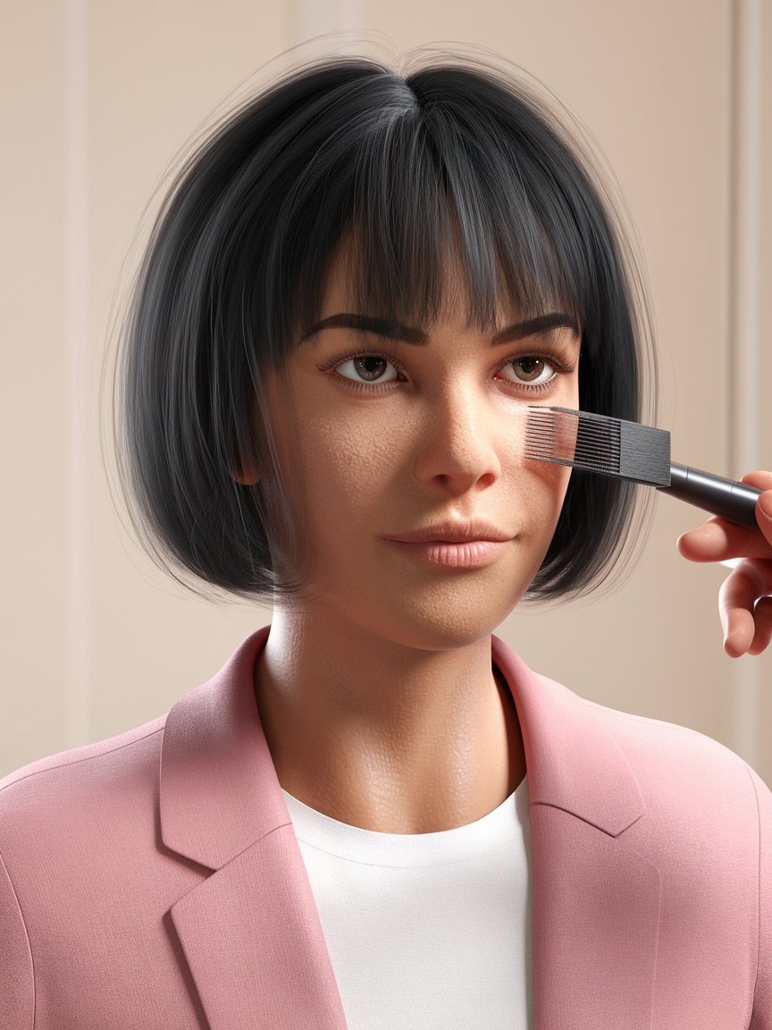 53. Easy-Maintenance Bob with Fringe